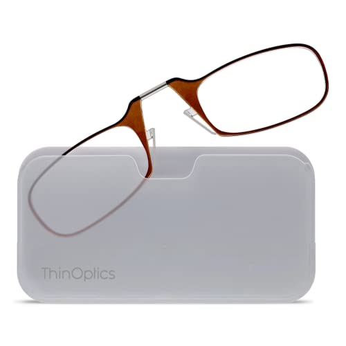 Image of ThinOptics unisex-adult Universal Pod Case + Rectangular Reading Glasses