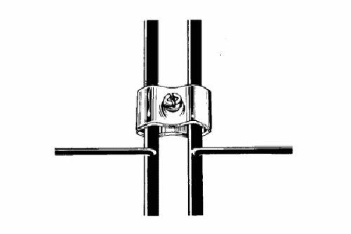 Gridwall Joining Clips Connectors for Grid Panels - Chrome Color - Box of 25 Pcs.