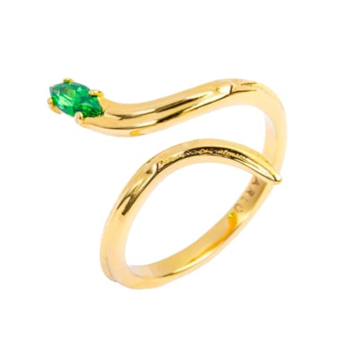 Bague serpent en acier doré Marlù pour sublimer vos tenues de soirée