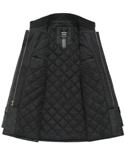 Image of Wantdo Men's Wool Blend Jacket Stand Collar Windproof Pea Coat