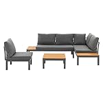OUTLIV. Venedig Ecklounge Aluminium & Akazie Anthrazit