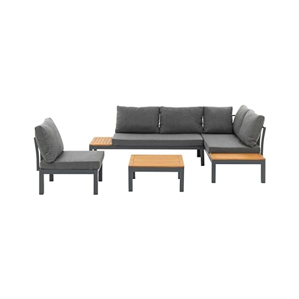 OUTLIV. Venedig Ecklounge Aluminium & Akazie Anthrazit