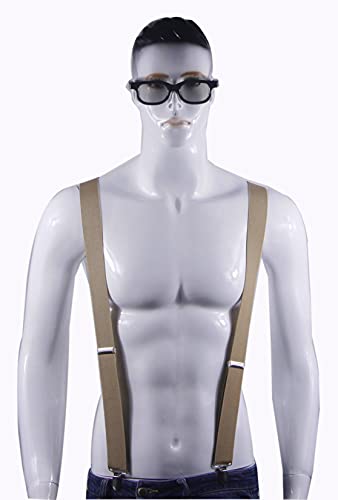 Image of Adjustable Elastic Suspenders for Men's and Women's with X Back Suspenders for Casual & Formal