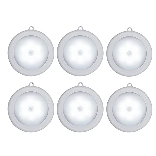 Image of VGMAX LED Motion Sensor Light, USB Rechargeable LED Nightlight, Wireless Sensor Wall Light, Camping Light White LED Light Night Lamp(White)(Pack of 6) (6)