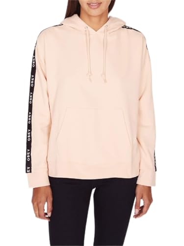 OBEY Pull à capuche Lockport en polaire pour femme, nude, X-Large