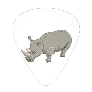 Angry Rhino Lot de 12 médiators tendance et durables pour guitare électrique et basse - Les Beatles, Paul McCartney, John Lennon, RIngo Starr, George Harrison