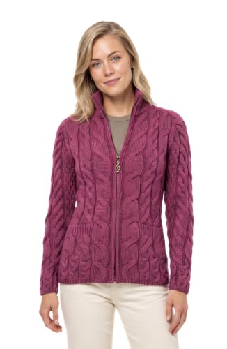 Image of Zippered Wool Sweater by Aran Woollen Mills
