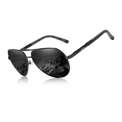 Lunettes de soleil polarisées au style militaire aviateur rétro pour vos trajets du quotidien