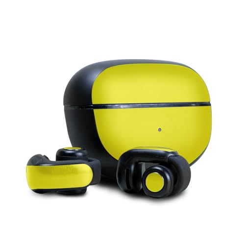 Image of Skin Compatible with Bose Ultra Open Earbuds - Solid Yellow - Premium 3M Vinyl Protective Wrap Decal Cover - Easy to Apply | Crafted in The USA by MightySkins