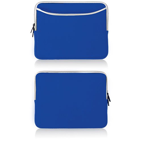 BoxWave Case Compatible with Samsung Galaxy Tab Active5 Pro - SoftSuit with Pocket, Soft Pouch Neoprene Cover Sleeve Zipper Pocket - Super Blue