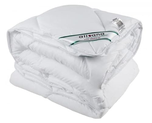 allsaneo® Microfaser 4- Jahreszeiten Steppbett 155x220 cm, kochfeste Variable Bettdecke für Allergiker, hygienisch bei 95°C waschbar