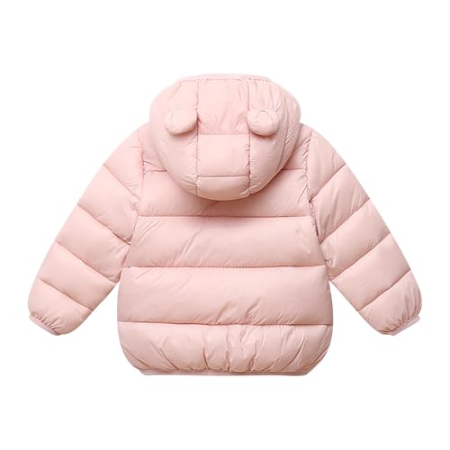 Winter Jacket for Boys Girls Cute Bear Ears Quilted Hooded Puffer Jacket Kids Outdoor Warmth Comfy Coat with Pockets3