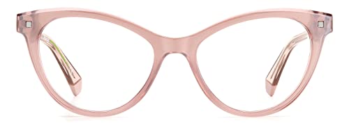 Polaroid Sunglasses Women's PLD D446 Cat Eye Prescription Eyewear Frames, Pearl Pink/Demo Lens, 52mm, 17mm3