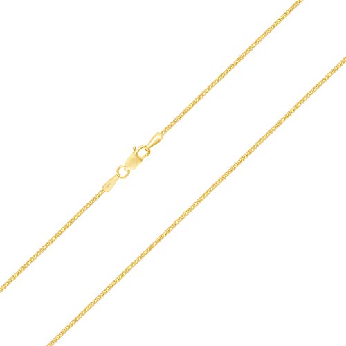 Nuragold 14k Yellow Gold 1.5mm Solid Franco Diamond Cut Wheat Spiga Foxtail Chain Necklace, Mens Womens Lobster Clasp 16" 18" 20" 22" 24" - Image 6