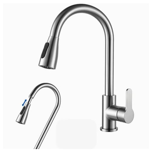 Torneira Gourmet Inox 45cm Ducha Retrátil