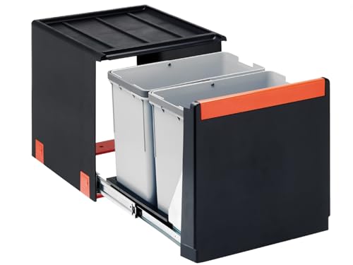 Franke Kitchen Systems Sorter von Abfällen Cube 40 134.0039.332, 34,8 x 33,5 x 40,7 cm, Schwarz