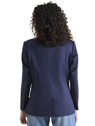 Women's Navy Blue Formal Blazer Jacket Work Office Suits2