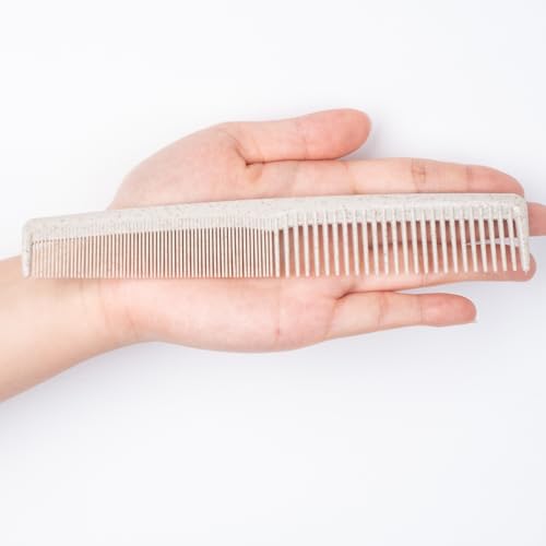 Hair Combs Bulk, Disposable Wheat Straw Combs Individually Wrapped Combs for Hotel, Travel, Airbnb, Charity, Church, Homeless (Pack of 100)