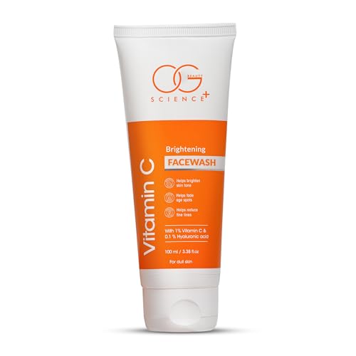 OG BEAUTY Science Vitamin C Face Wash 100 ml | Nourishing Face Wash with Hyaluronic Acid for Radiant Skin | Advanced Antioxidant Formula for Daily Use | For All Skin Types | Men & Women