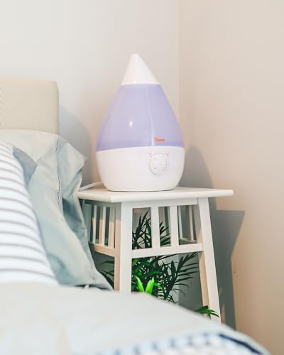 Crane USA Humidifiers - Ultrasonic Cool Mist Humidifier, Filter-Free, 1 Gallon, for Home Bedroom Baby Nursery and Office, White