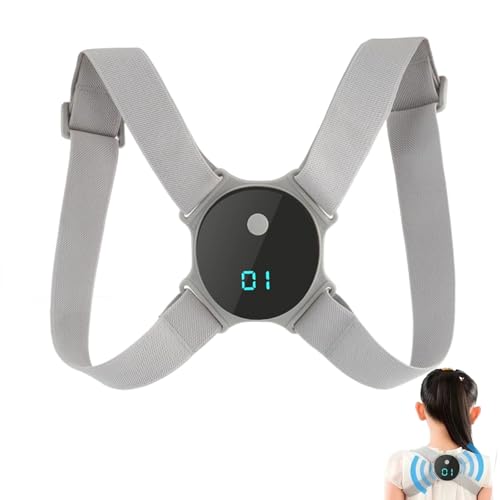 GGFSSQ Smart Posture Corrector - Adjustable Upper Back Brace with Vibration Intelligent Posture Reminder, Posture Trainer for Kids, Help to Keep Right Posture (J3000)