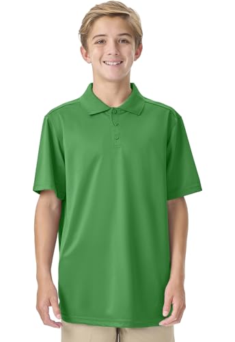 Classroom School Uniforms Unisex Polo T-Shirts with Moisture Wicking & Ribbed Collar - CR860