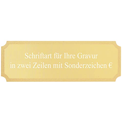 pokalspezialist Gravurplatte Gold 50 x 17 mm Gravurschild für Pokale mit Wunschgravur - jetzt selbst gestalten