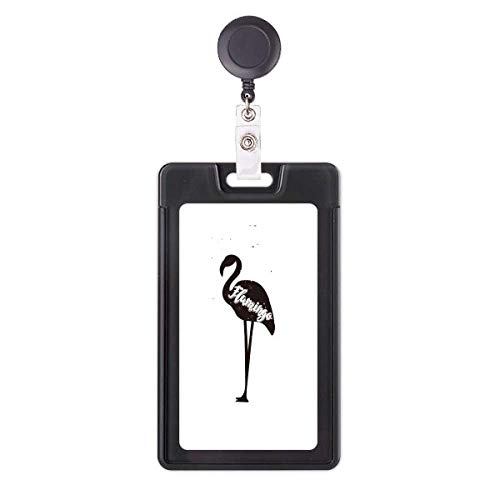 Étui à badge rétractable noir et blanc porte-carte de transport enrouleur