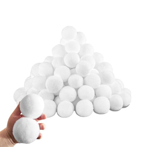 MORAINJAY 30 Piezas Bolas de Nieve Artificiales,7CM Navidad Bolas de Nieve Blancas para Peleas de Bolas de Nieve en Interiores,Textura Suave Bola de Nieve Falsas,Decoraciones Árbol Navidad