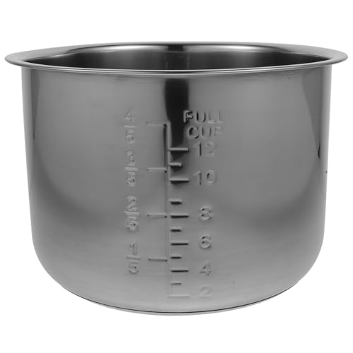 Alipis Olla Cocina Interior 6L Olla Arrocera Acero Inoxidable Reemplazo Olla Interior Revestimiento Tanque Antiadherente Contenedor Accesorios para Olla Arrocera