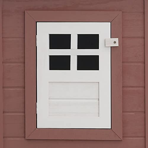 DCRAF Home Products-Outdoor Hühnerkäfig Hühnerhaus mit 1 Eierkäfig, braunes Holz – Bild 7
