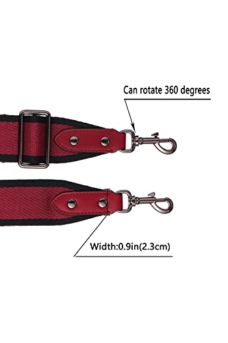 Image of jiesinlov Bag Strap Replacement Crossbody Wide Shoulder Straps Adjustable for TOTE,Messenger Bags and Handbags (Red-S1)