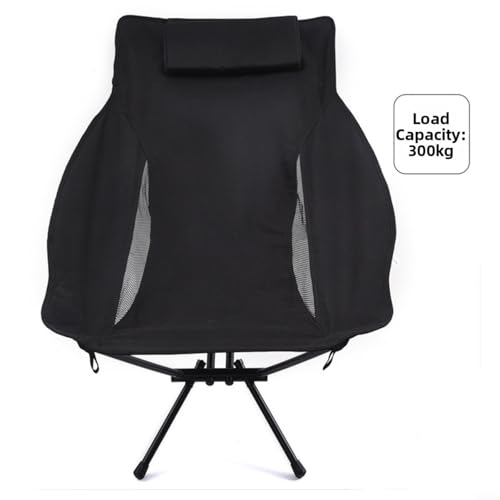 Chaise pliante de camping portable en aluminium noir léger