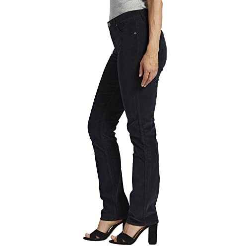 JAG Jeans Women's Petite Ruby Mid Rise Straight Leg Pants, Black, 14 Petite2
