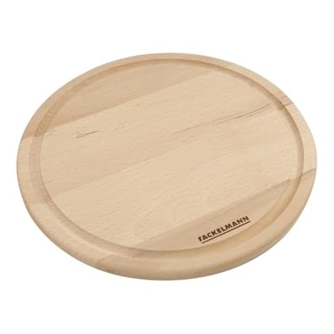 Fackelmann Fair FSC Beech Round Cutting Board, 24cm Cover