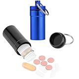 Keychain Pill Holder for Nitroglycerin, 2 Pack Waterproof Portable Travel Purse Pocket Pill Case, Keychain Mini Fob Container for 25ct Nitro/Nitroglycerin Bottle
