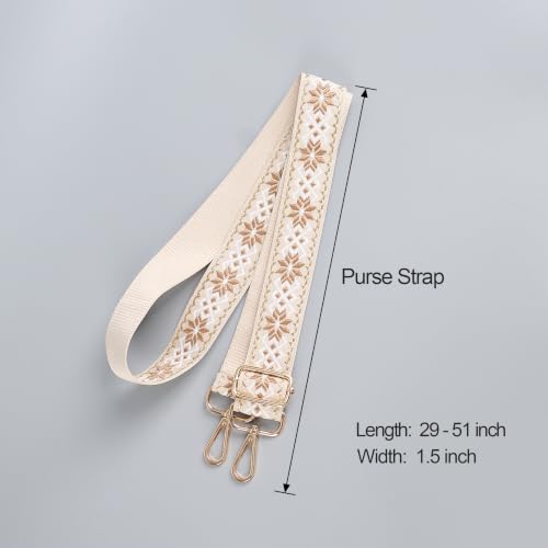 Image of chushui Metallic Thread Purse Strap for Women, Woven Replacement Bag Strap | Subtle Shine That Changes with the Light