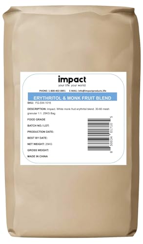 Impact White Monk Fruit & Erythritol Sweetener Blend - Gluten