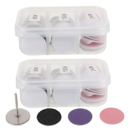 FOMIYES 120個入り交換用サンドペーパー 属製ネイルドリルビット付き 電動