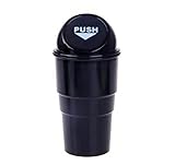 Auto Mülleimer mit Deckel für Skoda Hatchback Citigo/Fabia/Octavia/Rapid/Scala/Superb, Tragbarer Auslaufsicherer Mini Mülleimer für Auto, Haus, Büro, Küche, Schlafzimmer,A Black