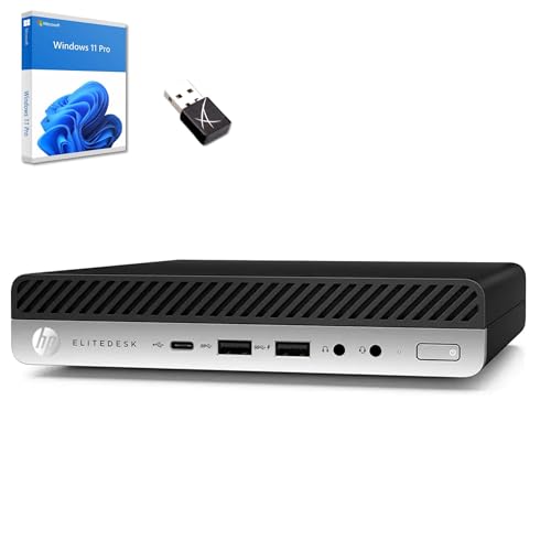 HP EliteDesk 800 G5 Mini Intel i5 9500t 6-Thread | 16 GB RAM | 512 GB SSD | Business Office Multimedia Computer mit 24 Monaten Garantie! USB 3.0 | WLAN | Windows 11 Prof. 64-Bit inkl USB Stick