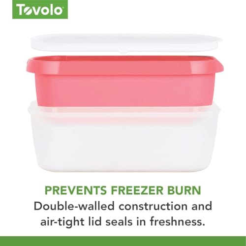 Image of Tovolo Ice Cream Containers for Homemade Ice Cream Flamingo Pink, Glide A Scoop Ice Cream Tub for Reusable Ice Cream, 1.5 Quart BPA Free Insulated Freezer Safe Container with Lid