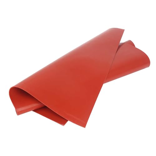 COYOUCO Red Silicone Gasket 500mm X 500mm Thickness1mm-5mm Silicone Sheet Suitable for Jewelry, DIY Sheet, Transparent Countertop Protection Pad,3mm
