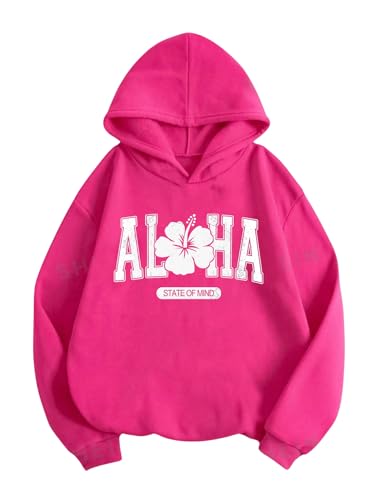 SOLY HUX Girl's Oversized Graphic Sweatshirt Hoodie