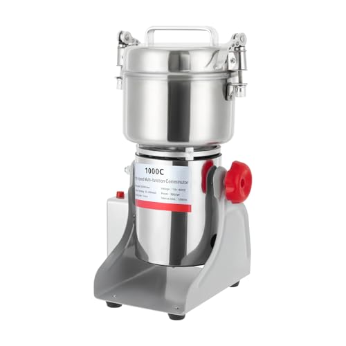 Grain Mill Grinder, 3600w Electric Commercial Grain G-rinder Mill with Intelligent Timing, Stainless Steel Three-Dimensional Blade Cereals Corn Grinder, Upgraded Junction Box, Overload Protector