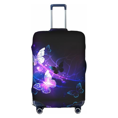 Housse de bagage élastique papillon blanc L pour valise à fermeture éclair