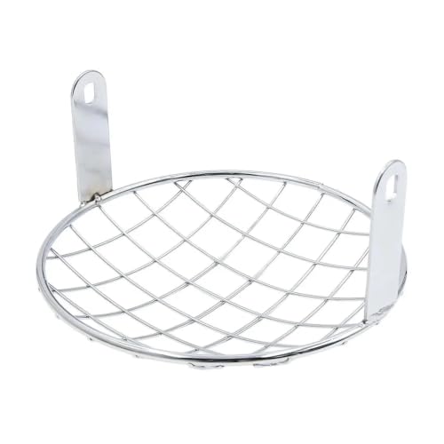 Grille de phare moto chromée noire 7.8 pouces en métal pour un remplacement universel