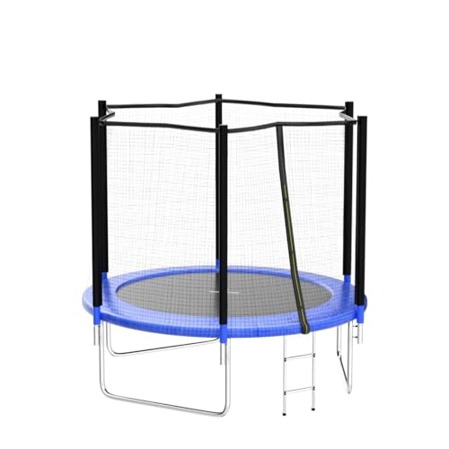 AOTOB 8FT 10FT 12FT 14 FT 15FT Trampoline with Safety Enclosure Net,Outdoor Trampoline with Basketball Hoop, Heavy Duty Jumping Mat and Spring Cover Padding for Kids and Adults, Storage Bag and Ladder - Image 5
