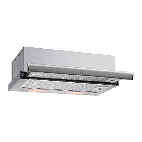 Teka TL 7420 - Campana Extractora Extensible de 70 cm, Motor de Doble Turbina, 3 Velocidades, Campana Telescópica o Extraplana, Mandos Mecánicos, Lámparas LED, Color Acero Inoxidable