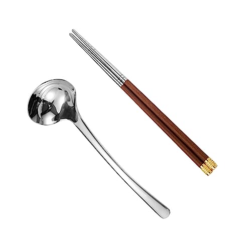 Cubiertos de acero inoxidable de alta resistencia con cucharón de diseño para cocina 5